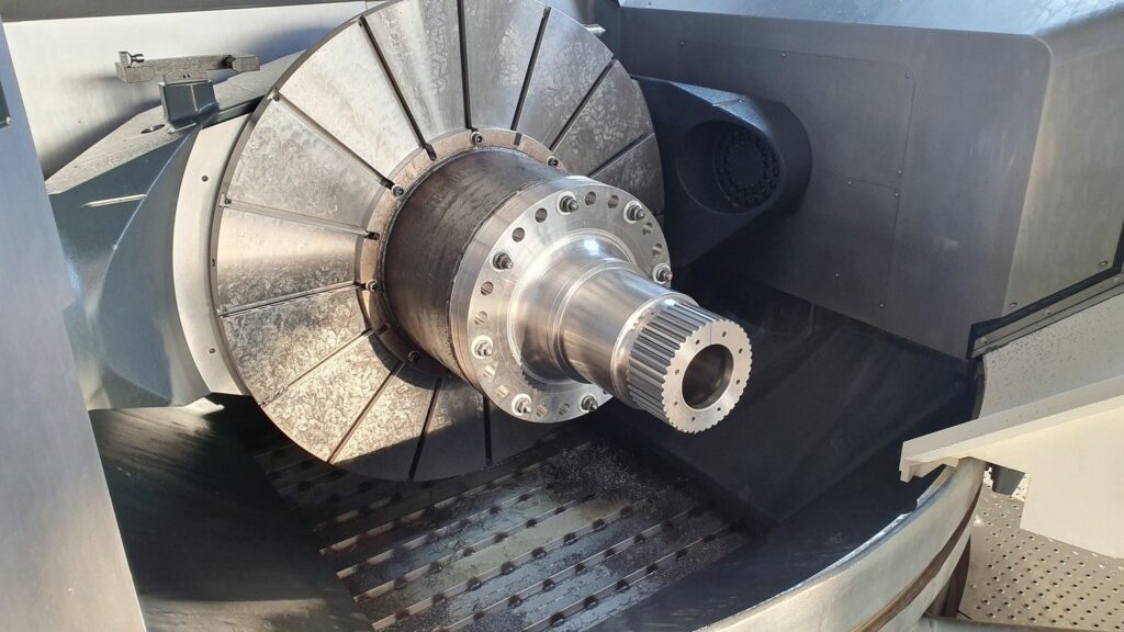 New out-put shaft fabrication on our 5-axis milling and turning machines, based on reverse engineering of the sample shaft