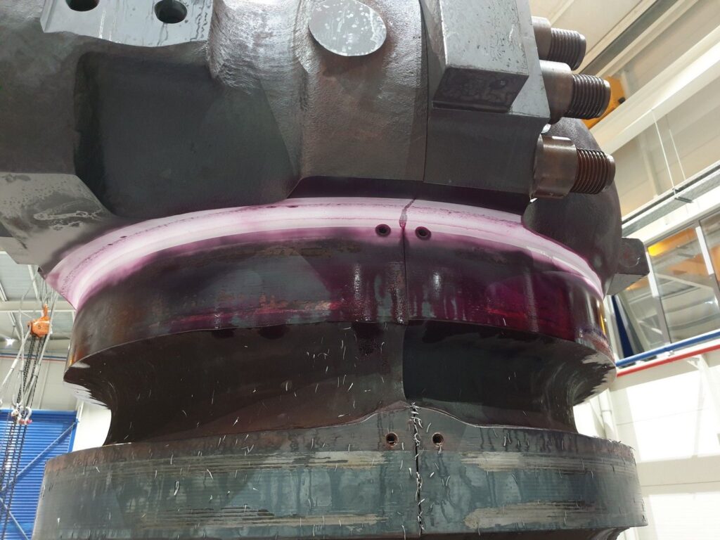 NDT inspection after machining revealed no cracks