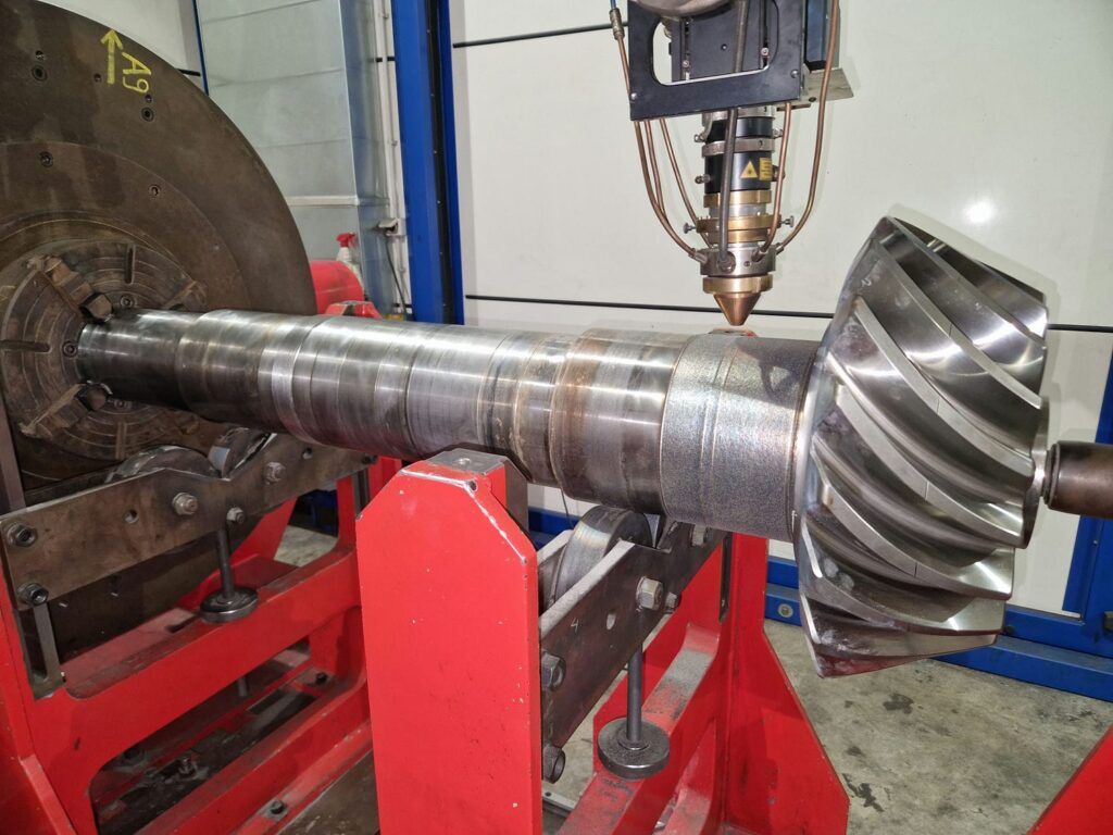 The input shaft was repaired by Laser Cladding