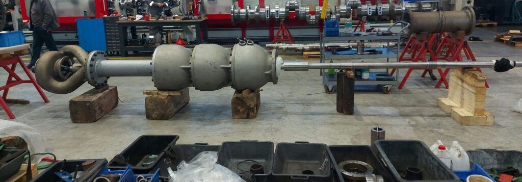 Assembled condensate pump shaft