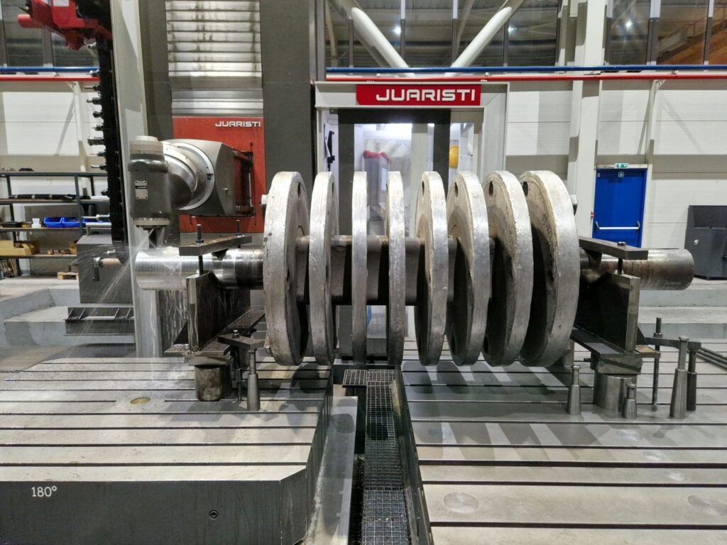 Cutting new keyway on our CNC boring and milling machine