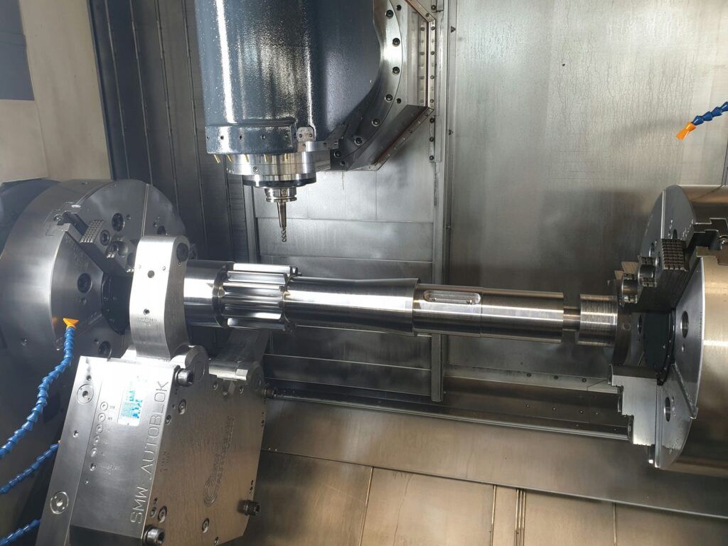 Pinion was manufactured on our 5-axis turning and milling machine
