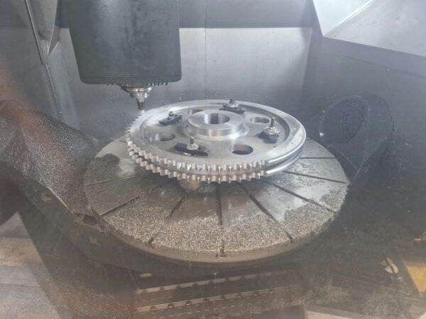 Chain wheel was also manufactured by turning and milling with one set-up on our 5-axis milling and turning machine
